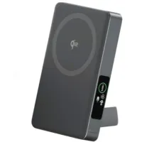 PB0608A Qi2  30W  10000mAh Magnetic Power Bank with Bracket and TFT Digital Display