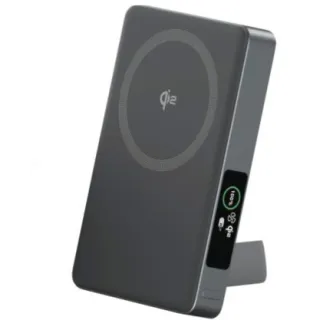 PB0608A Qi2  30W  10000mAh Magnetic Power Bank with Bracket and TFT Digital Display