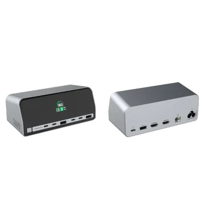 PU1002A MST HUB &160W Power Docking Station with Digital Display Screen