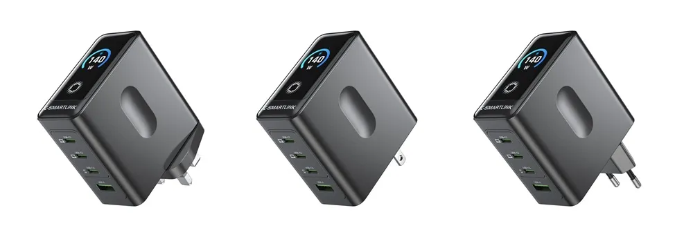 GP140B PD3.1 140W 3C1A GaN Charger with Digital Display Screen