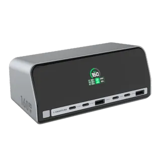 PU1002A MST HUB &160W Power Docking Station with Digital Display Screen