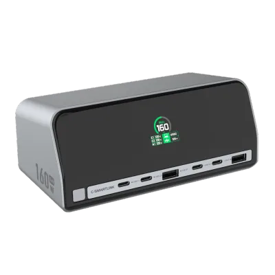 PU1002A MST HUB &160W Power Docking Station with Digital Display Screen