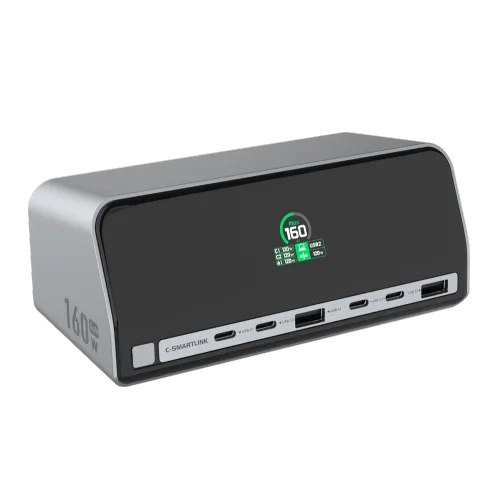 PU1002A MST HUB &160W Power Docking Station with Digital Display Screen