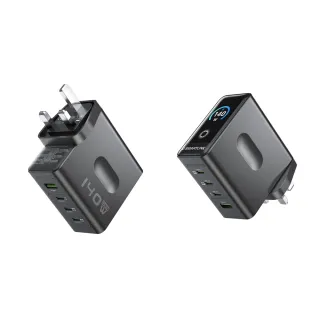 GP140B PD3.1 140W 3C1A GaN Charger with Digital Display Screen