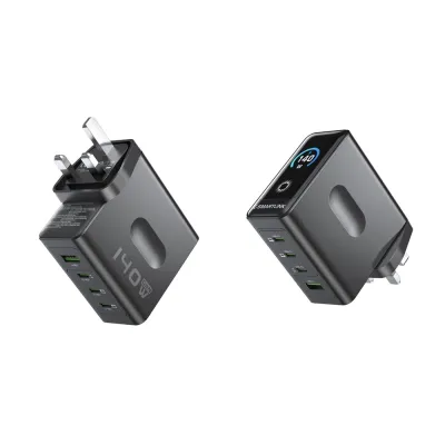 GP140B PD3.1 140W 3C1A GaN Charger with Digital Display Screen