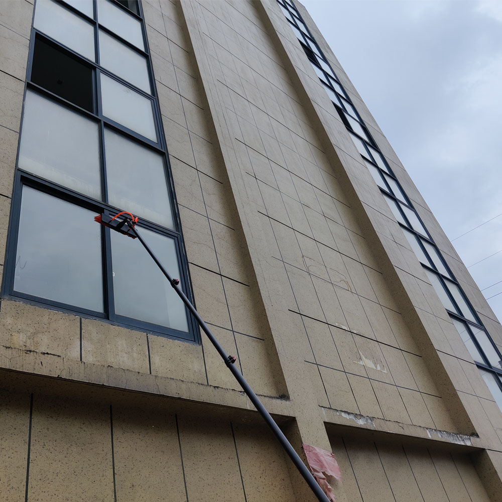 Telescoping poles makes the job go faster