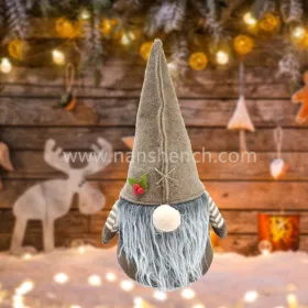 Christmas Brown Plush Gnome Tree Toppers