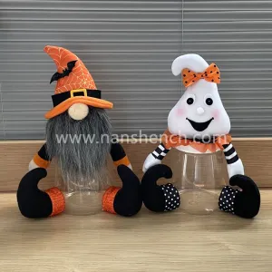 Halloween Gnome Ghost Doll Candy Jar