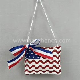 Hot Selling American Country Flag Burlap Tote Bag
