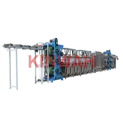Satin ribbons continuous dyeing and finishing machine