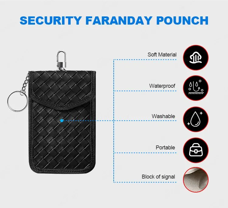 RFID pouch signal blocking faraday pouch