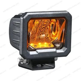 Patented 3 Inch Rectangular Driving Light with Glow Park Light