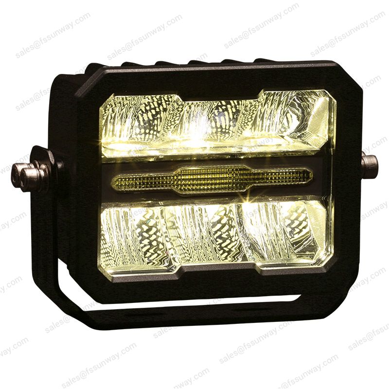 Patented 7 Inch Rectangular Driving Light with Glow Park Light