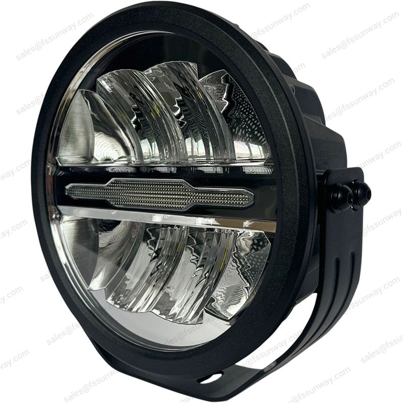 Patented 9 Inch Round Driving Light with Glow Park Light