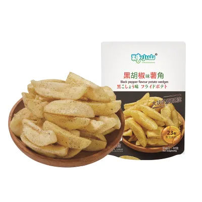 Black pepper flavour potato wedges