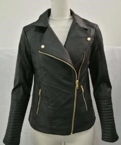 Black PU Jacket for women