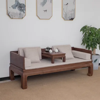 Светлый роскошный массив дерева диван-кровать черный орех деревянная мебель диван