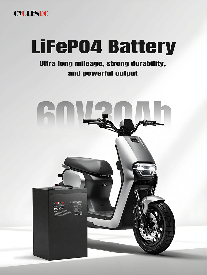 CYCLENPO 60V 30Ah LiFePO4 Battery for E-Bike Tricycle {alt_attr_replace}