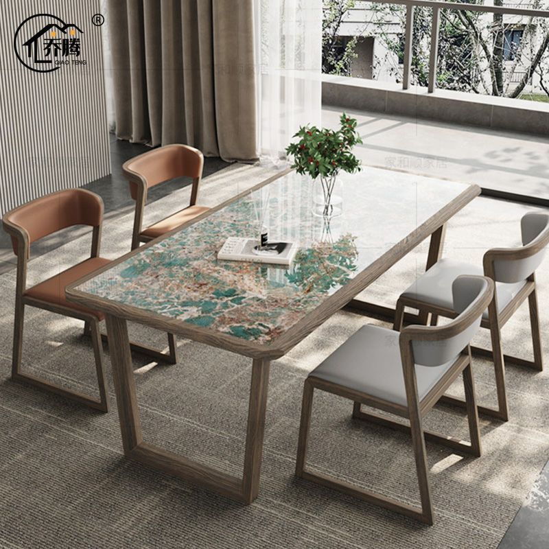 Slate top dining table and online chairs