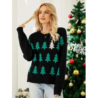 Mimikawa Christmas Tree Pullover Christmas Sweater