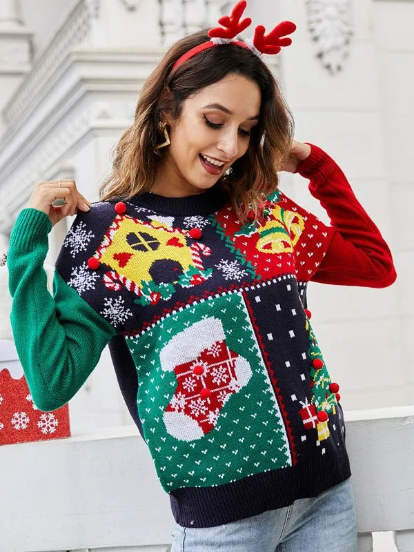 Mimikawa Pullover Snowflake Christmas Sweater