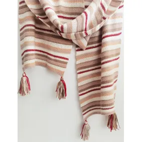 Color Stripe knitted scarf