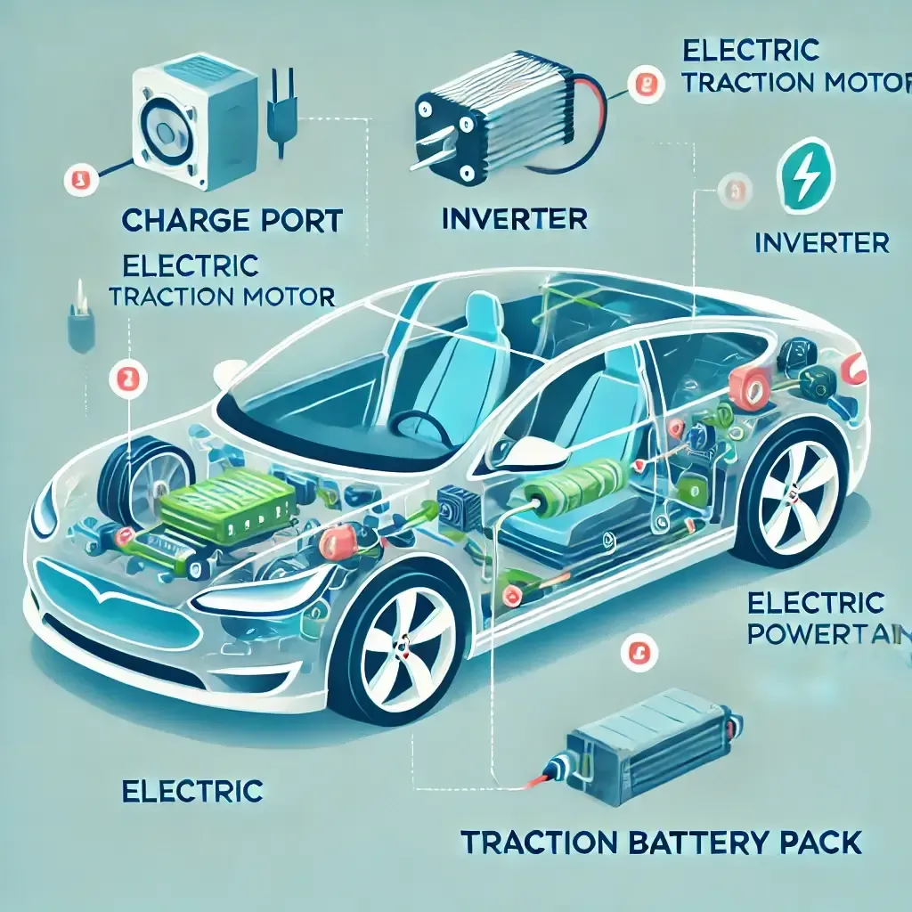 How does an electric car work​ ?