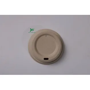 Pulp Bagasse paper cup lid 1