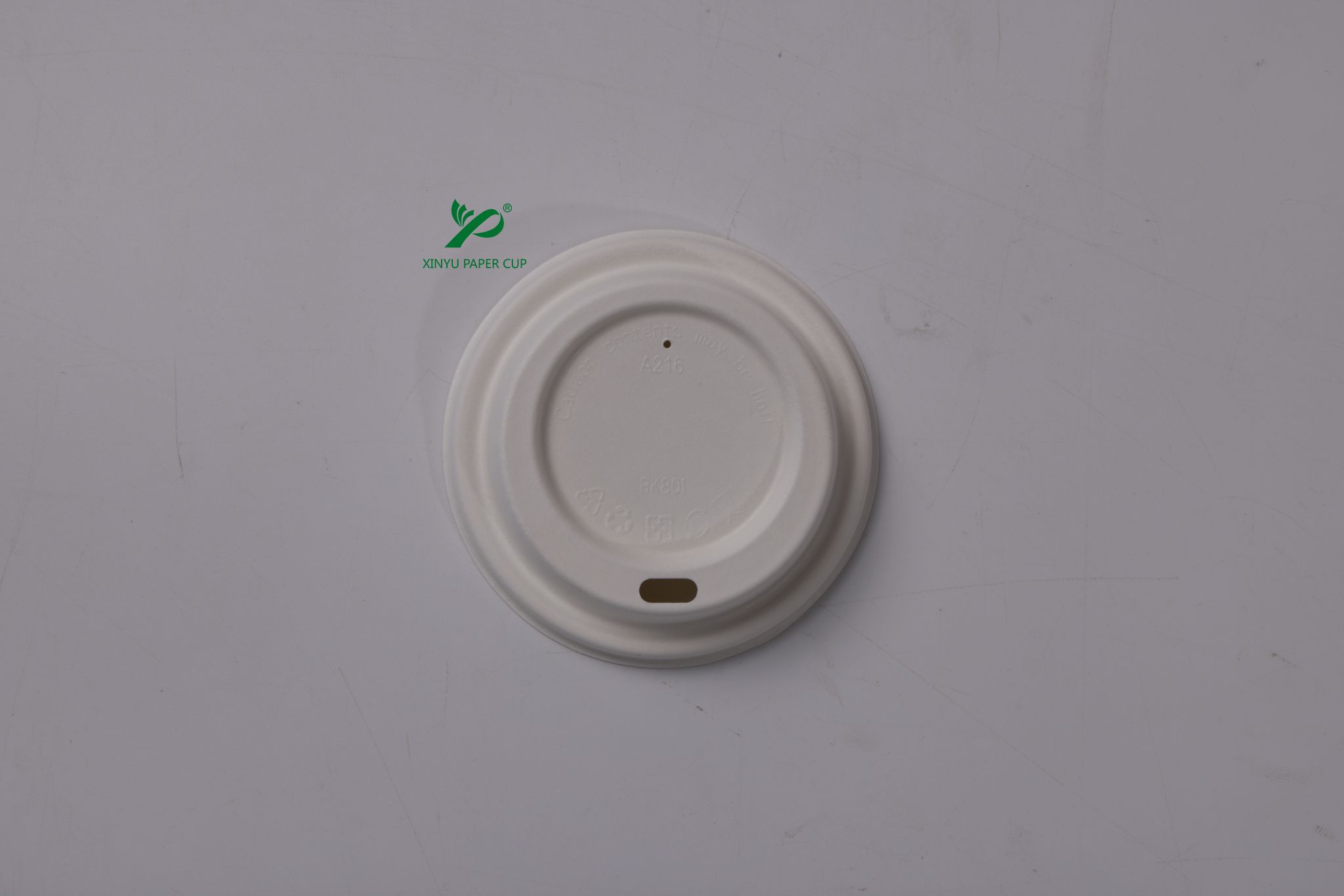 Pulp Bagasse paper cup lid 3