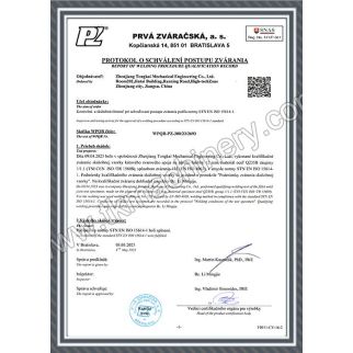 Welding certificate 001