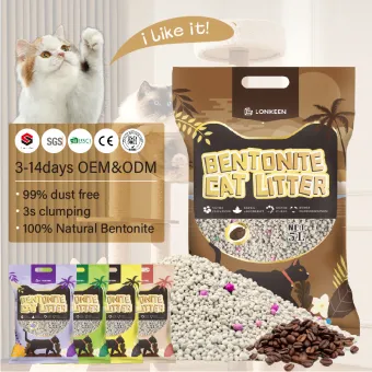 猫のトイレ用の卸売 5L 固まるベントナイト猫砂