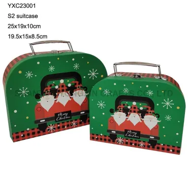 S/2 Christmas Suitcase