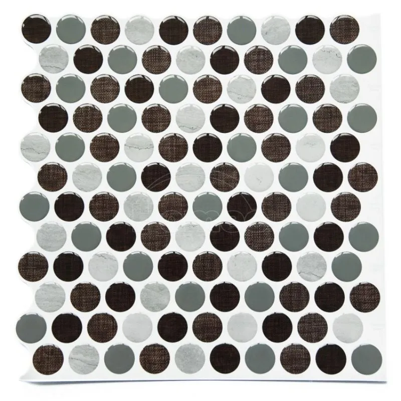 Penny Round Mosaic 3D Wall Sticker