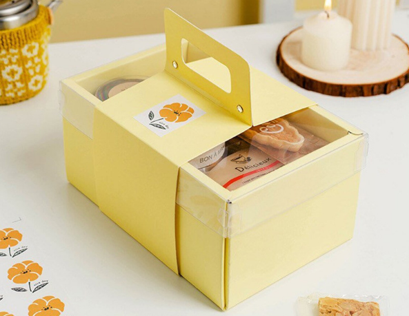 {Cardboard Box with Handle} {Cardboard Box with Handle}
