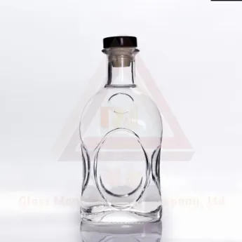 Bouteille de brandy personnalisée 500 ml 700 ml 750 ml Bouteille en verre cristal hautement transparent