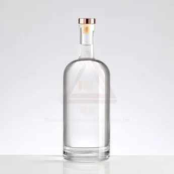 Vodka Bottle Customized 500ml 700ml 750ml High Transparent Crystal Glass Wine Bottle