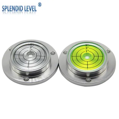氣泡水平儀高精度水準儀5512水準器水平泡珠帶法蘭金屬圓水平器