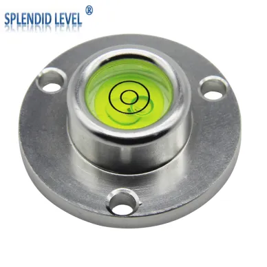 金屬法蘭圓水平儀4014小型水準儀高精度水準器牛眼水準儀水準泡珠