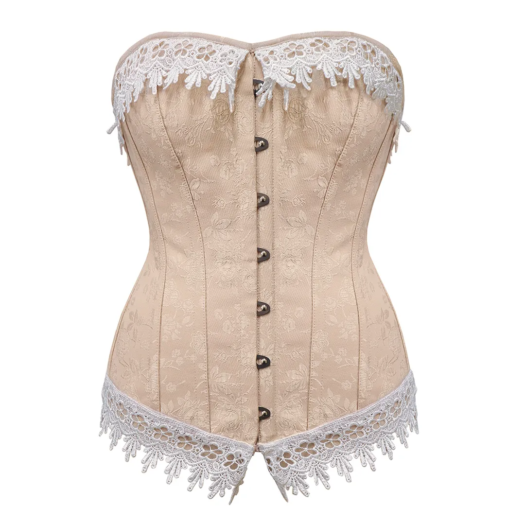Dusty Pink Victorian Inspired Overbust Corset