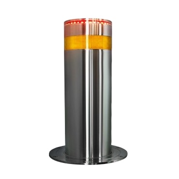 Automatic retractable hydraulic stainless steel security bollard