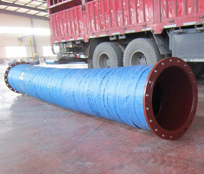 Large diameter suction discharge rubber hose with flanges Large diameter suction discharge rubber hose with flanges
