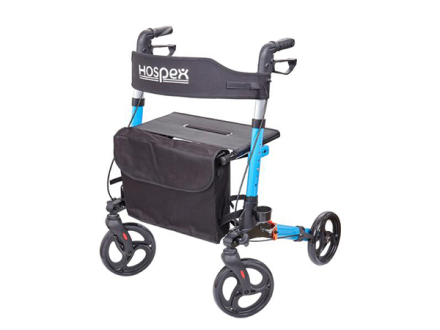Is it safe to use a rollator as a wheelchair?