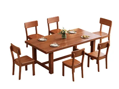 Wooden tables and chairs
