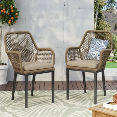 Table and Rattan Chair
