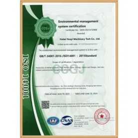 ISO 14001 Certificate of environment in Chinese