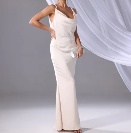 Premium Satin Knot Maxi Dress Premium Satin Knot Maxi Dress