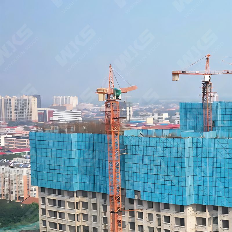 Self-Climbing Facade Protection Scaffold