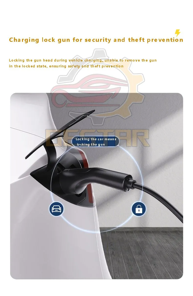 Портативное интеллектуальное зарядное зарядное зарядное устройство для гибридного и электромобиля Портативное интеллектуальное зарядное зарядное зарядное устройство для гибридного и электромобиля