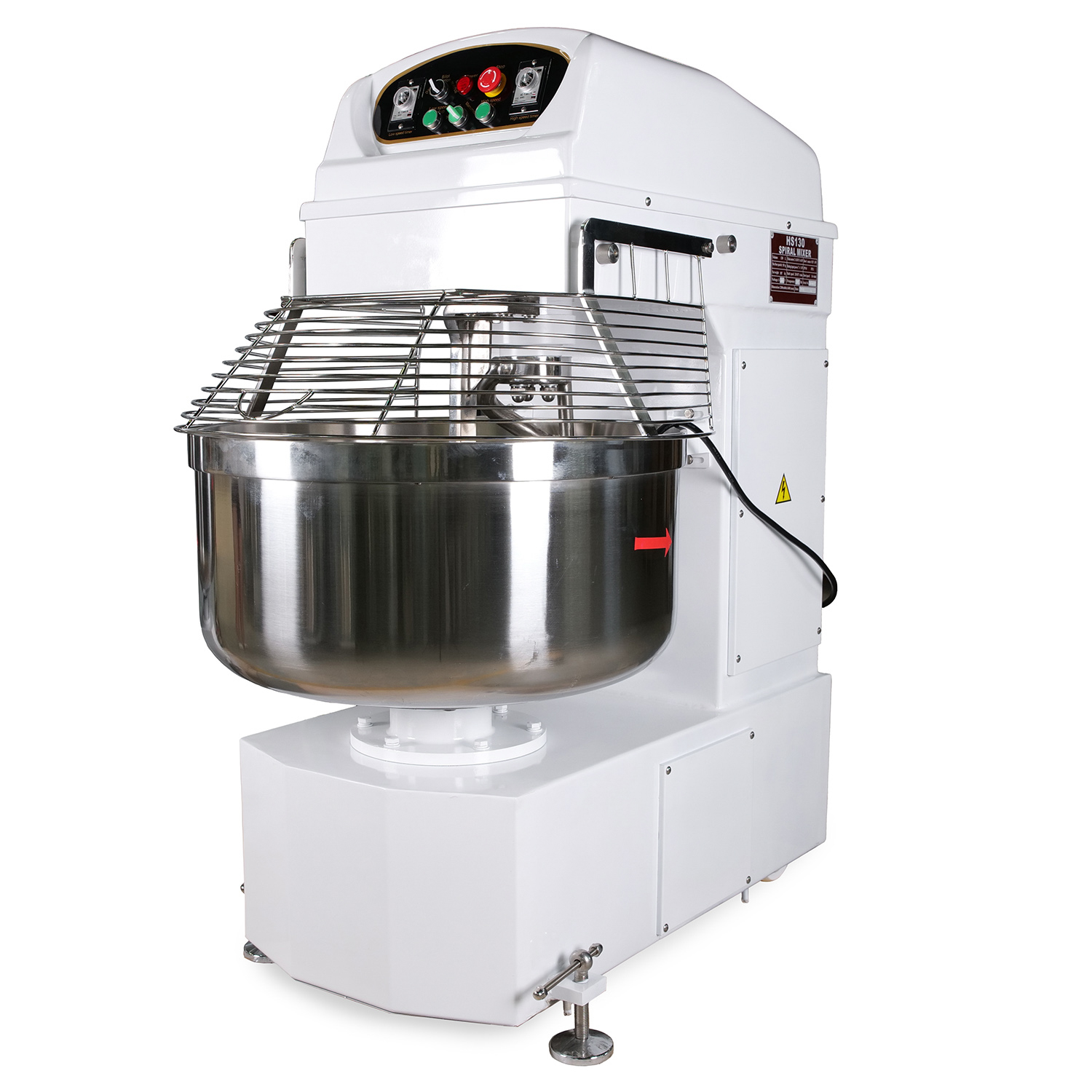 50kg flour capacity 130L Spiral Dough Mixer Bread Making Machine Bakery Equipment With CE Certificate