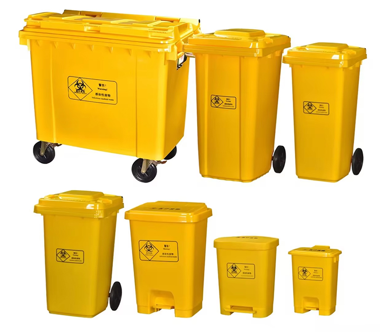 Medical Waste Bin  240E Liter 100% New Material of HDPE EN840-5 Standard